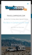 How travelcampgear.com looks like on a mobile device such as an iPhone.