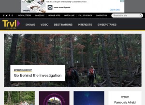 How travelchannel.com looks like on a tablet such as an iPad.