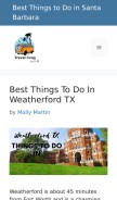 How travelcrog.com looks like on a mobile device such as an iPhone.