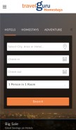 How travelguru.com looks like on a mobile device such as an iPhone.