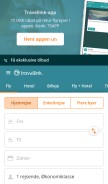 How travellink.dk looks like on a mobile device such as an iPhone.