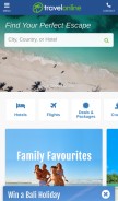 How travelonline.com looks like on a mobile device such as an iPhone.
