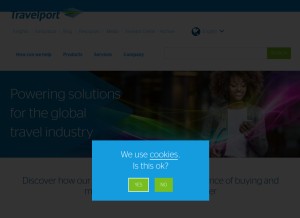 How travelport.com looks like on a tablet such as an iPad.