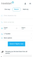 How travelstart.com looks like on a mobile device such as an iPhone.