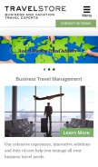 How travelstore.com looks like on a mobile device such as an iPhone.