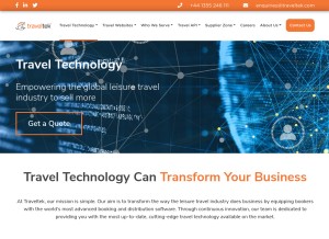 How traveltek.net looks like on a tablet such as an iPad.