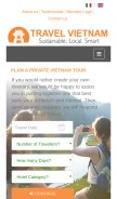 How travelvietnam.com looks like on a mobile device such as an iPhone.