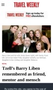How travelweekly.com looks like on a mobile device such as an iPhone.