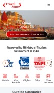 How travelzonevaranasi.com looks like on a mobile device such as an iPhone.