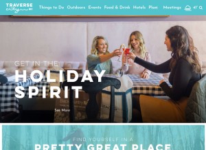 How traversecity.com looks like on a tablet such as an iPad.