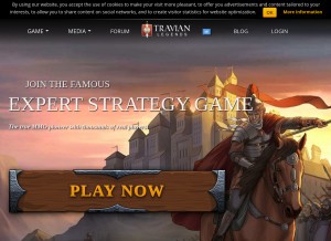 How travian.com looks like on a tablet such as an iPad.