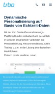 How trbo.com looks like on a mobile device such as an iPhone.