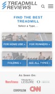 How treadmillreviews.net looks like on a mobile device such as an iPhone.