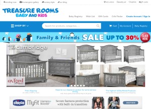 How treasurerooms.com looks like on a tablet such as an iPad.
