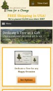 How treesforachange.com looks like on a mobile device such as an iPhone.