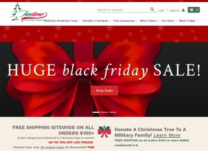 How treetime.com looks like on a tablet such as an iPad.