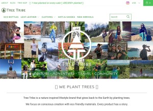How treetribe.com looks like on a tablet such as an iPad.