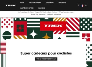 How trekbikes.com looks like on a tablet such as an iPad.