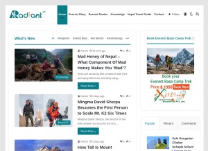 How trekebc.com looks like on a tablet such as an iPad.