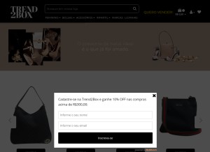 How trend2box.com looks like on a tablet such as an iPad.