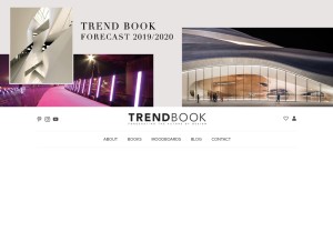 How trendesignbook.com looks like on a tablet such as an iPad.