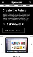 How trendhunter.com looks like on a mobile device such as an iPhone.