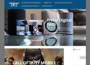 How trendigitaltech.com looks like on a tablet such as an iPad.