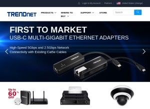 How trendnet.com looks like on a tablet such as an iPad.