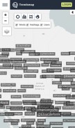How trendsmap.com looks like on a mobile device such as an iPhone.