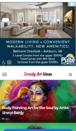 How trendyartideas.com looks like on a mobile device such as an iPhone.
