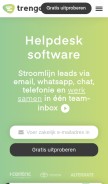 How trengo.eu looks like on a mobile device such as an iPhone.