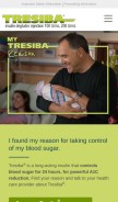 How tresiba.com looks like on a mobile device such as an iPhone.