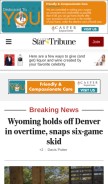 How trib.com looks like on a mobile device such as an iPhone.