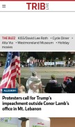 How triblive.com looks like on a mobile device such as an iPhone.