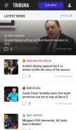 How tribuna.com looks like on a mobile device such as an iPhone.