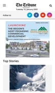 How tribuneindia.com looks like on a mobile device such as an iPhone.
