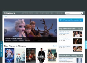 How tribute.ca looks like on a tablet such as an iPad.