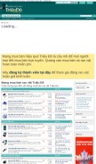 How trieudo.com looks like on a mobile device such as an iPhone.