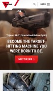 How trijicon.com looks like on a mobile device such as an iPhone.