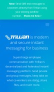 How trillian.im looks like on a mobile device such as an iPhone.