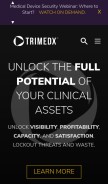 How trimedx.com looks like on a mobile device such as an iPhone.