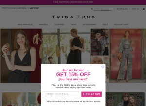 How trinaturk.com looks like on a tablet such as an iPad.