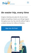 How tripit.com looks like on a mobile device such as an iPhone.