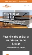 How triplemind.com looks like on a mobile device such as an iPhone.