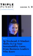 How triplepundit.com looks like on a mobile device such as an iPhone.