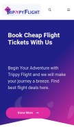 How trippyflight.com looks like on a mobile device such as an iPhone.