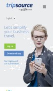 How tripsource.com looks like on a mobile device such as an iPhone.