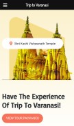 How triptovaranasi.in looks like on a mobile device such as an iPhone.