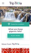 How triptrivia.com looks like on a mobile device such as an iPhone.