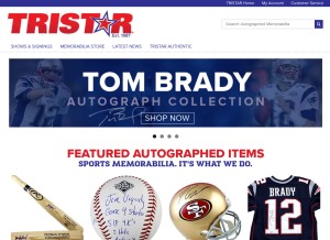 How tristarproductions.com looks like on a tablet such as an iPad.
